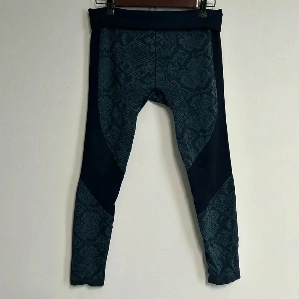 Joy Lab Snake Skin Print Leggings Women's L Fold‎ Over Waist Athleisure Athletic